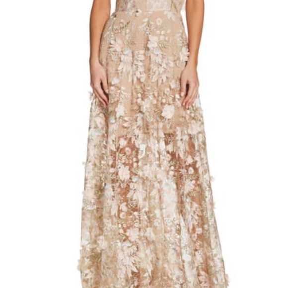 Dress The Population Long Pink Floral Gown - Picture 4 of 12